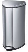 4 Gal Step-On Stainless Steel Receptacle - Click Image to Close